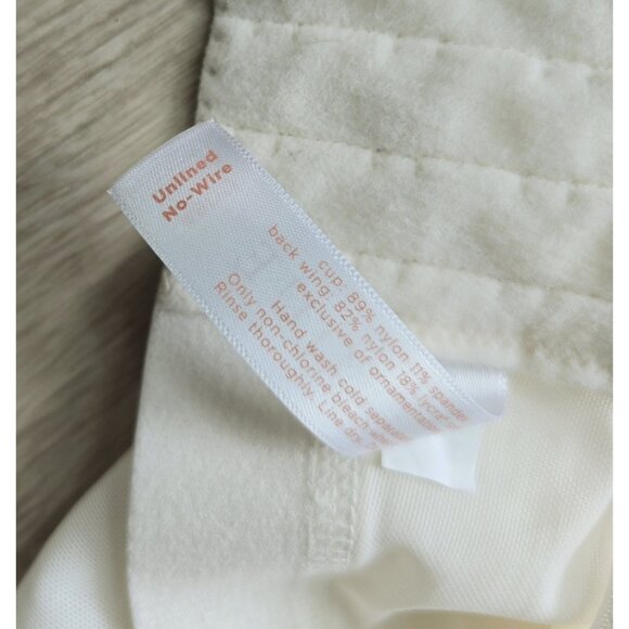 Cacique Ivory Unlined Unpadded No Wire Wireless Full Coverage Figure Bra 48DD - Picture 9 of 9